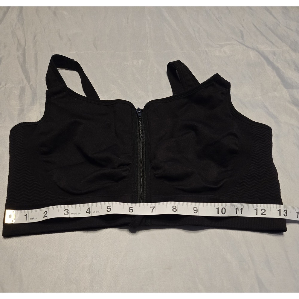 Anita Laureen Black XXL Nursing Bra Front Zip Clips Wireless Adjustable Stretch - Picture 6 of 7